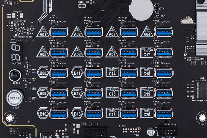 H370 Mining Master placa-mae para mineração de criptomoedas