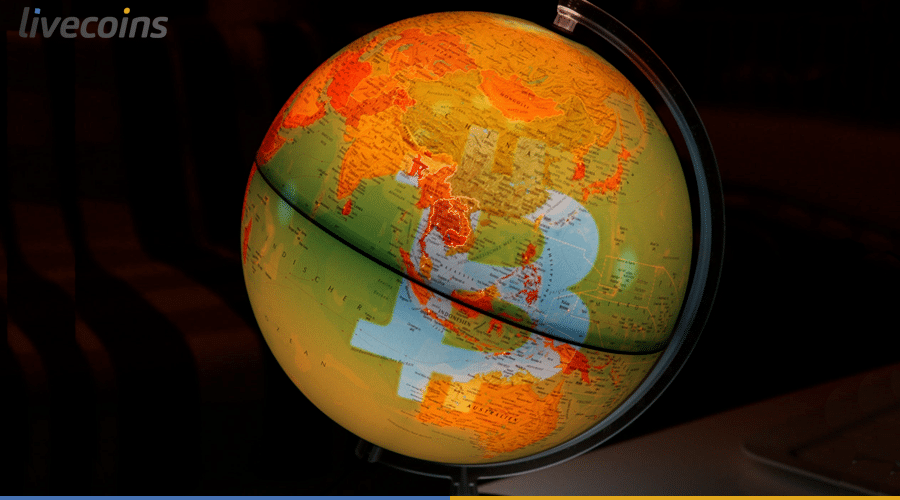 Bitcoin (BTC) no globo, em foco Índia, China e Austrália