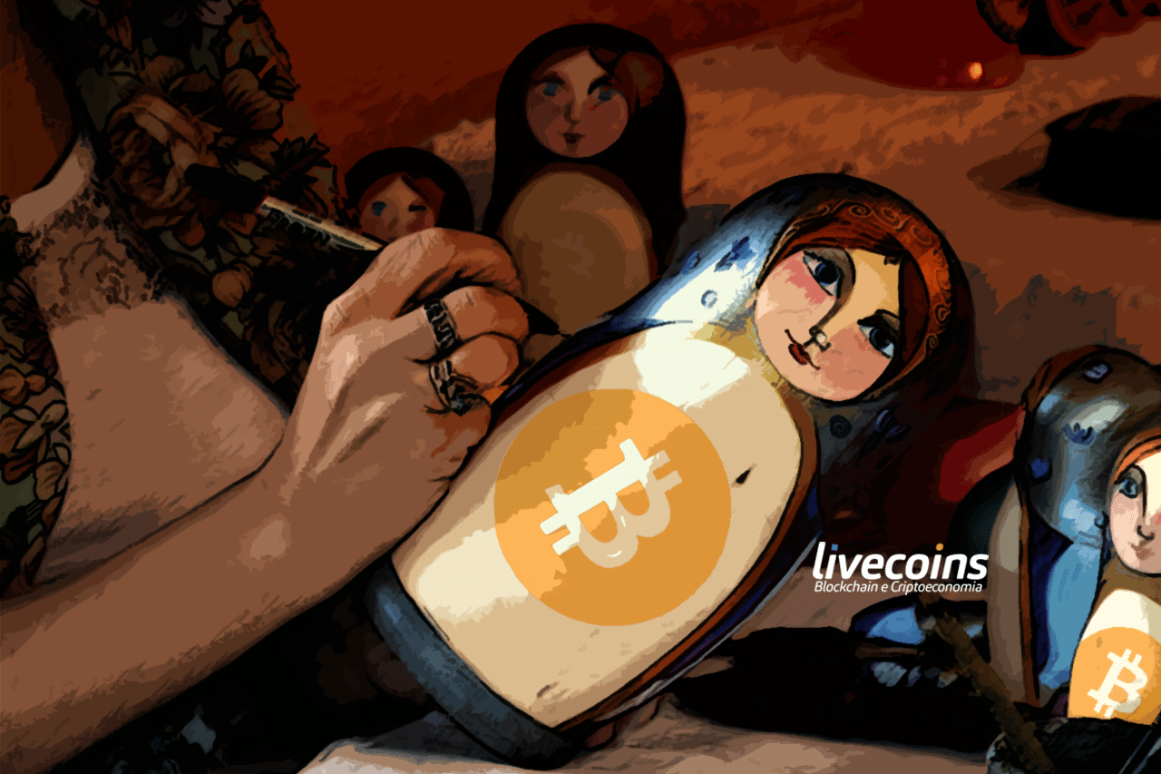 Fabricação de Matryoshka com Bitcoin na Rússia