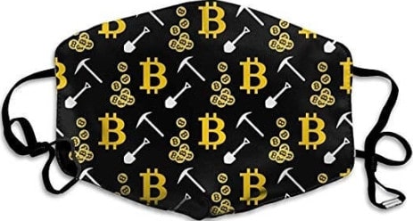 Máscaras com homenagem ao Bitcoin