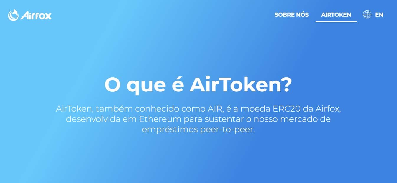 AirToken é o token Ethereum da Airfox, fintech de criptomoedas adquirida pela Via Varejo nos últimos dias