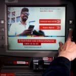 Caixa Eletrônico da TecBan, do Banco24Horas possibilita saques de dinheiro físico (em espécie)