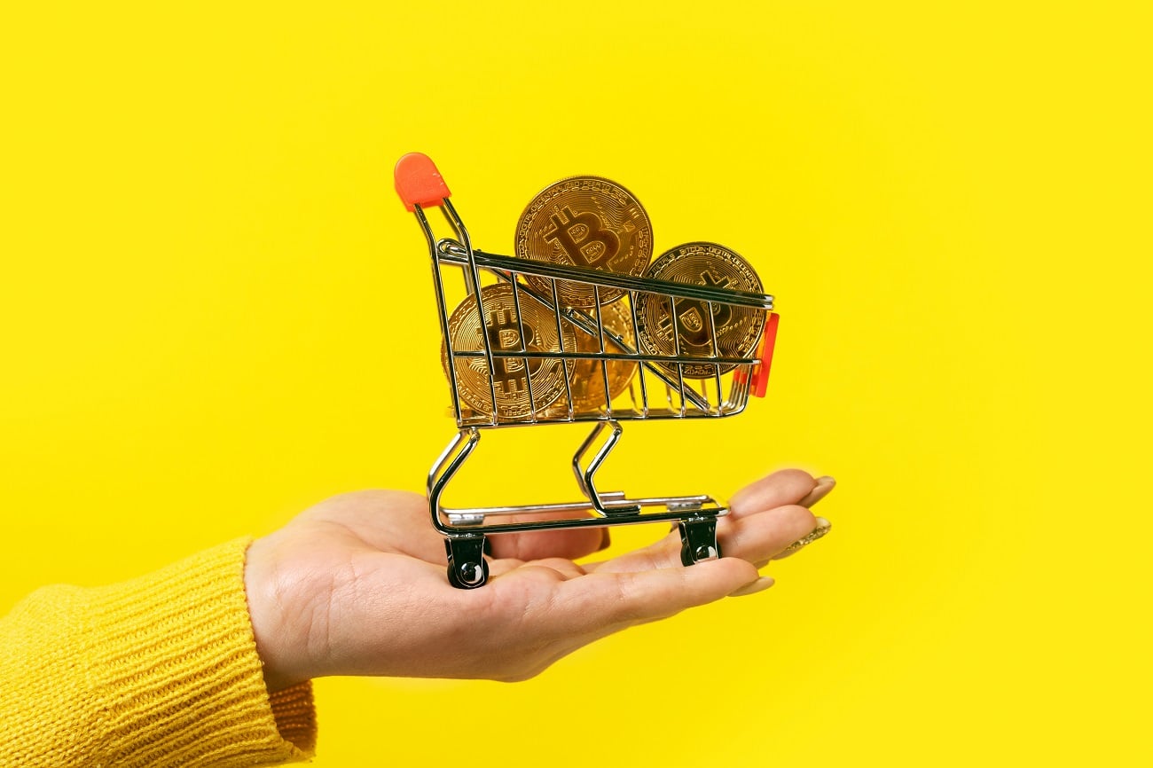 Bitcoin no carrinho de compra empresas
