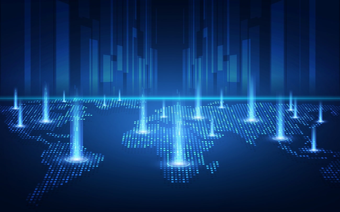 Tecnologia blockchain em conectividade global