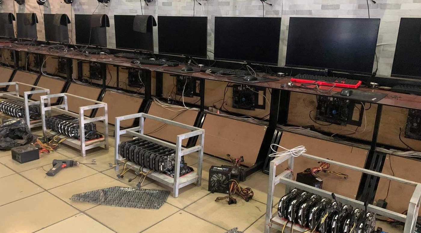 LAN house no Vietnã vira fazenda de mineração de criptomoedas. Imagem:Twitter