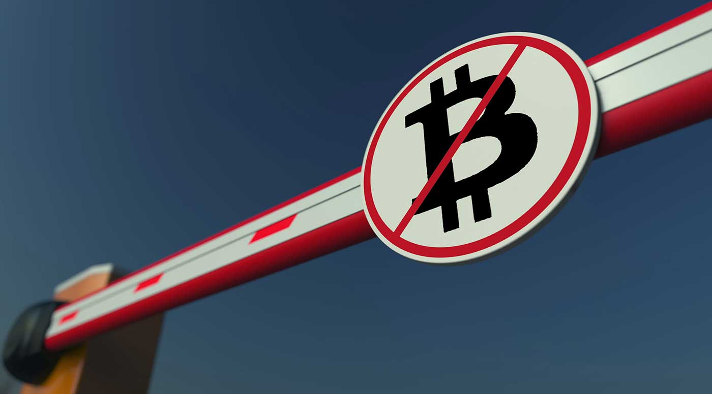 Bitcoin ban. Imagem: Adobe Stock