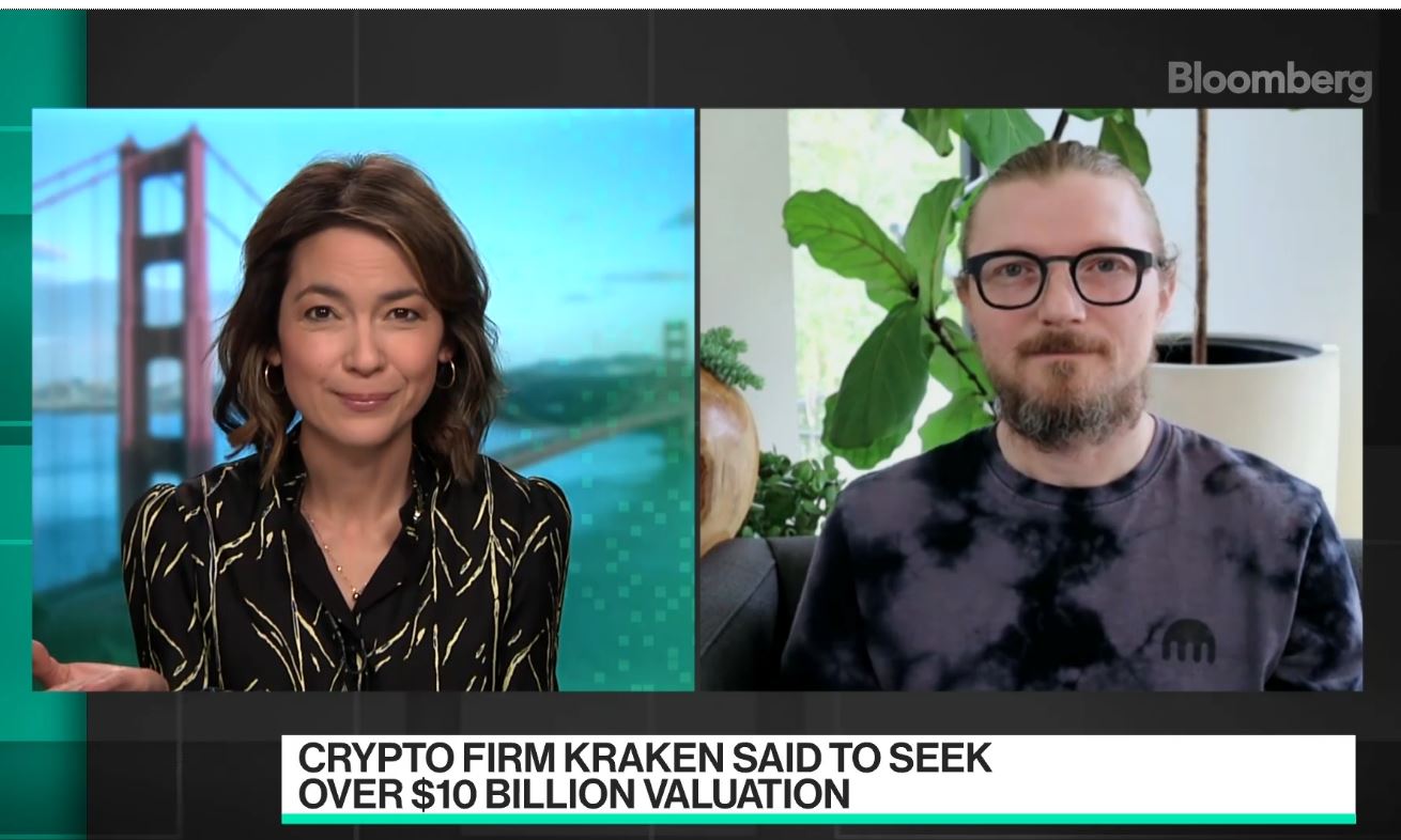 CEO da Kraken em entrevista À Bloomberg.