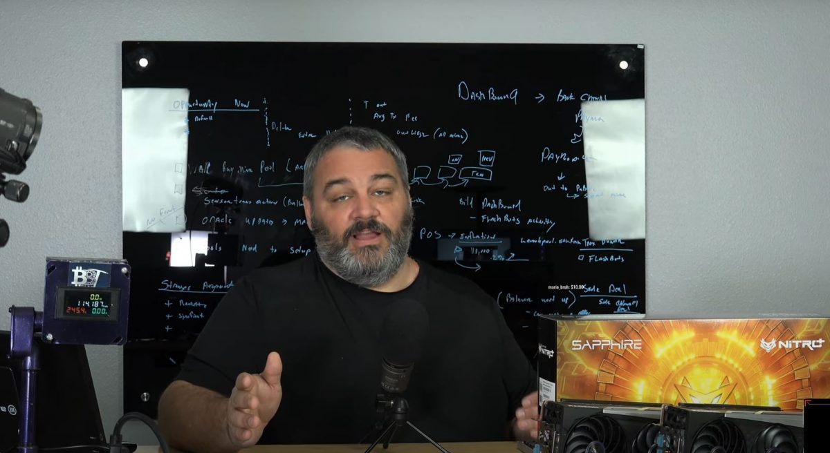 Michael Carter, do canal sobre mineração Bits Be Trippin. Imagem: Youtube