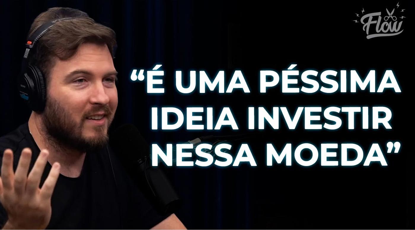 Thiago Nigro falando sobre Dogecoin. Imagem: Youtube