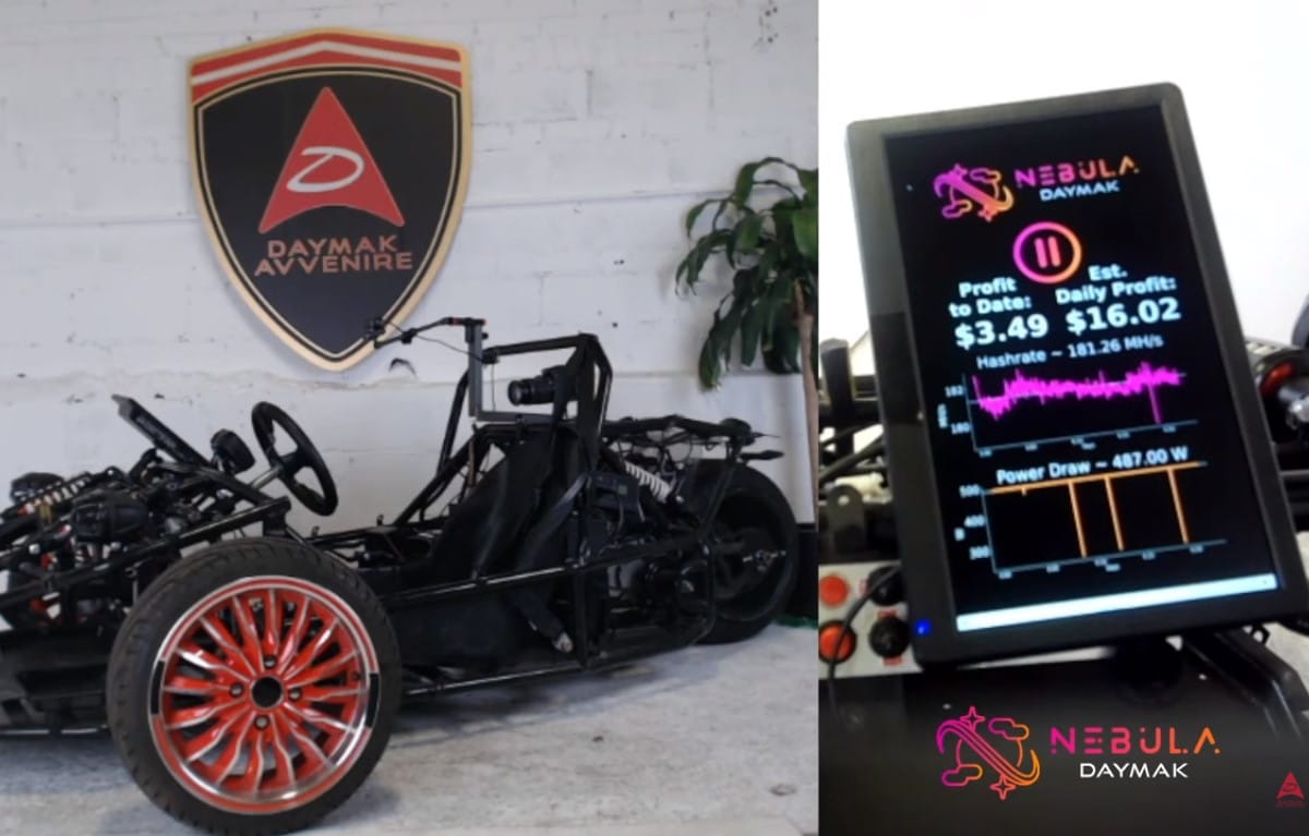 Carro elétrico minerando Bitcoin