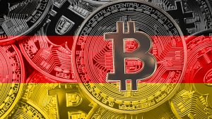 Bandeira da Alemanha e Bitcoin