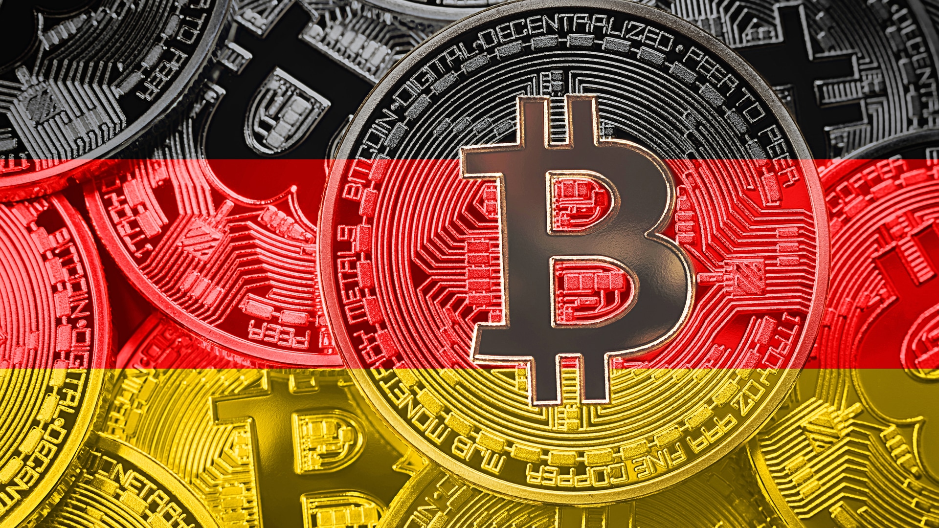 Bandeira da Alemanha e Bitcoin