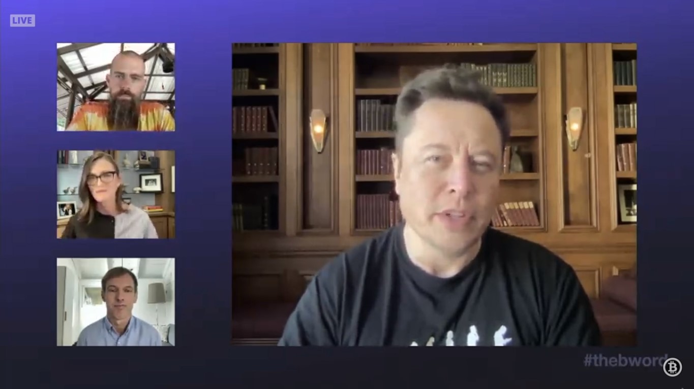 Elon Musk explicando como conheceu o Bitcoin