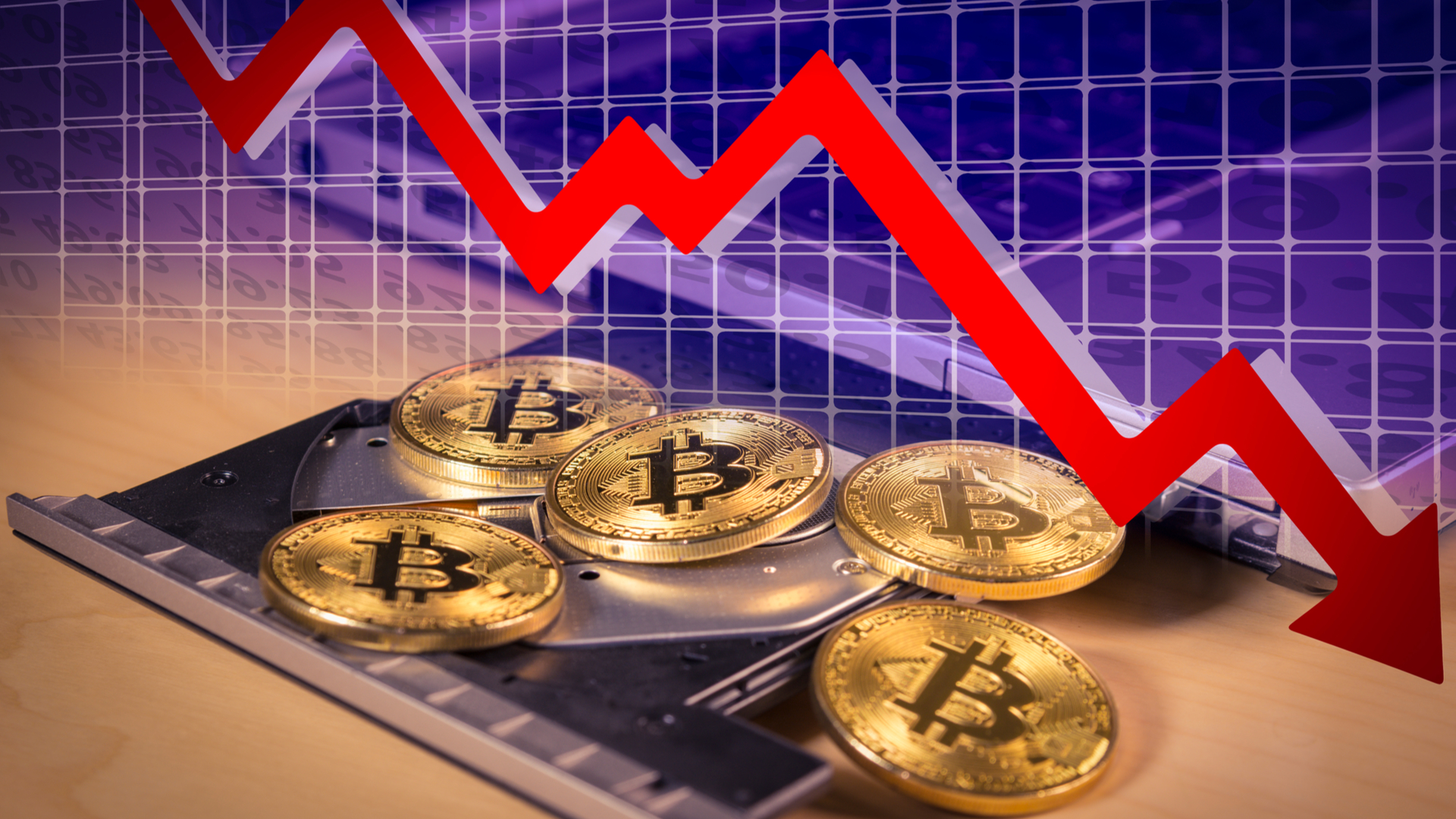 Mercado de Bitcoin operando em queda baixa despenca perde cai