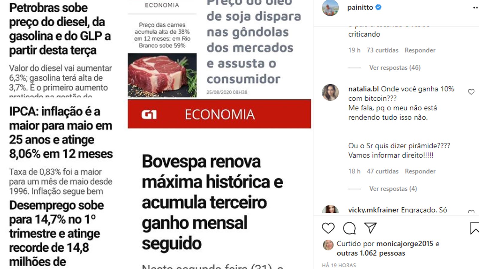 Pai Anita no Instagram