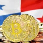 Bitcoin e bandeira do Panamá