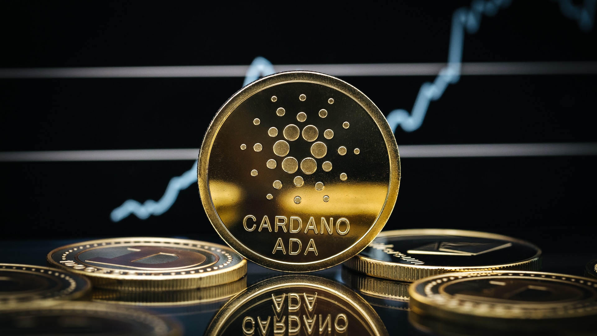 Cardano em pé e outras moedas deitadas preço cotação alta baixa gráfico
