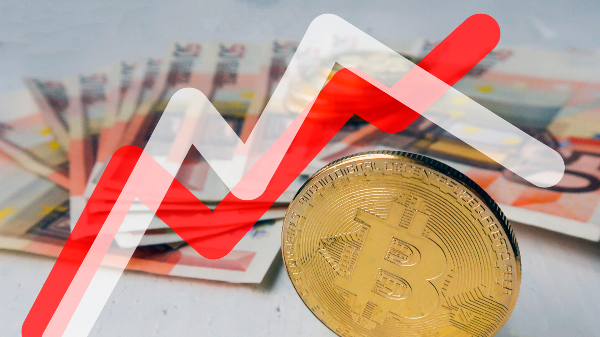 Gráficos de preços do Bitcoin com interseção