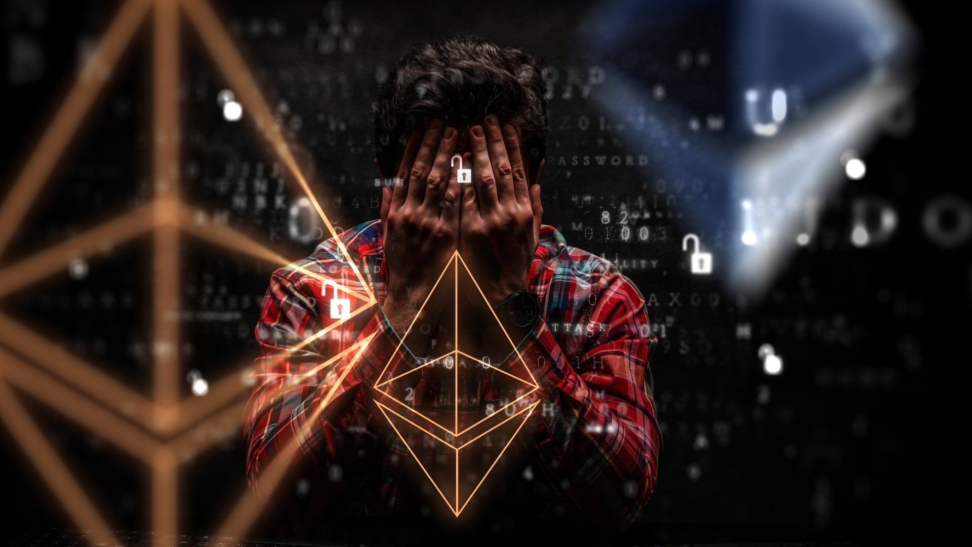 Homem desesperado por perder Ethereum