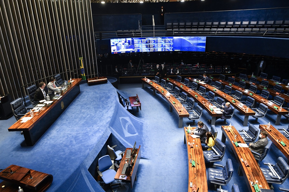 Plenário do Senado Federal em sessão no dia 19 de agosto de 2021