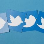 Símbolo do Twitter em blocos