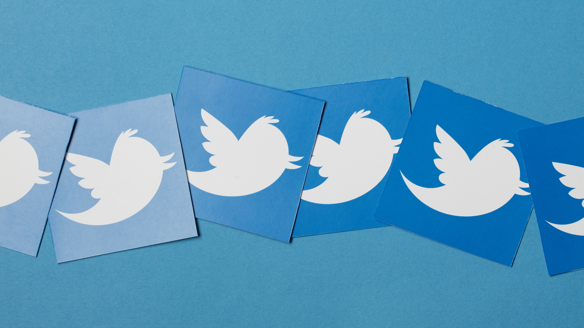Símbolo do Twitter em blocos