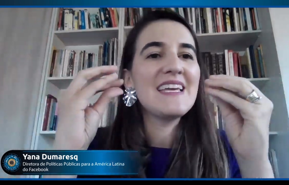 Yana Dumaresq, diretora do Facebook na América Latina em evento do Banco Central do Brasil