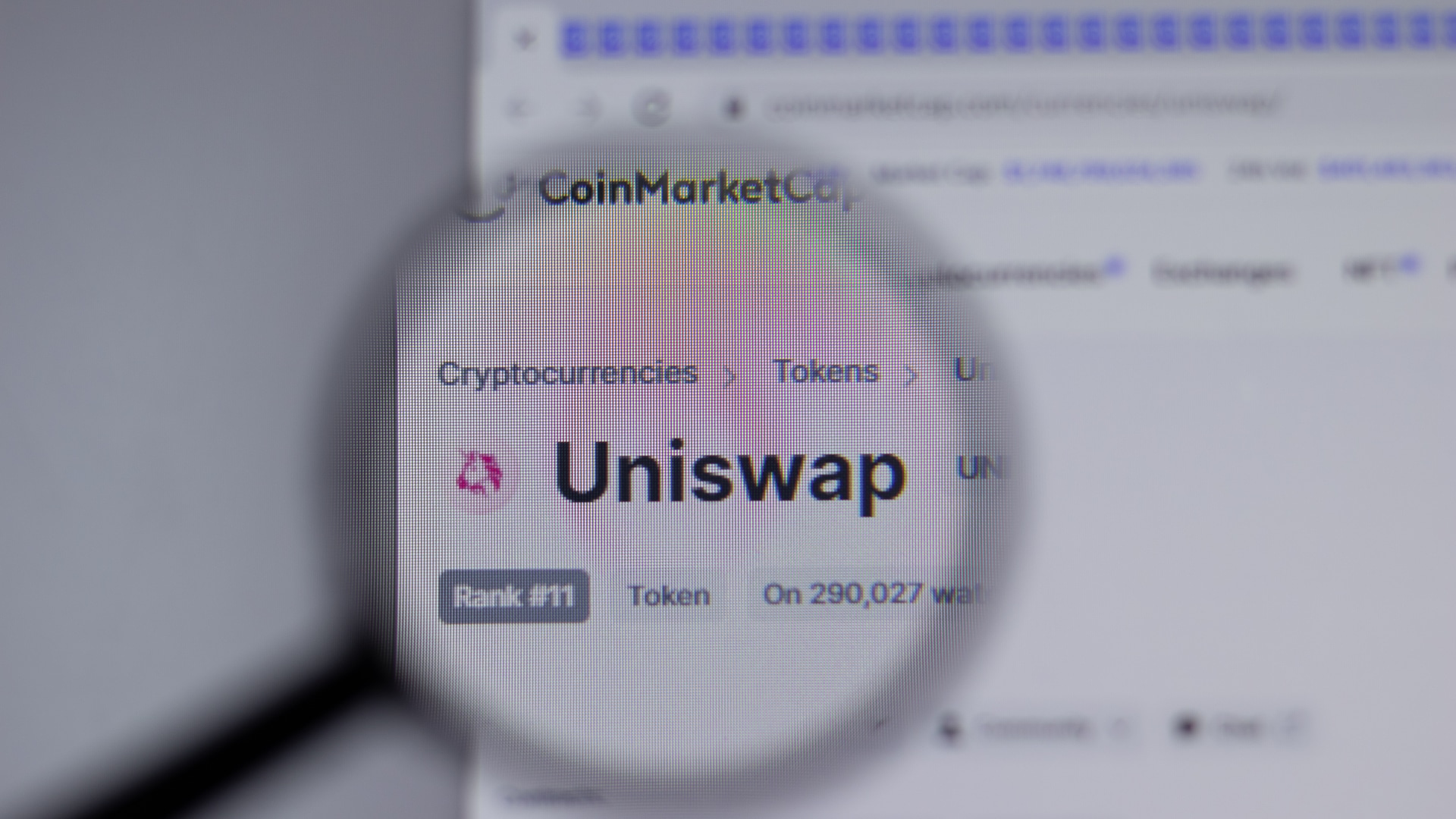 Lupa destacando Uniswap investigação SEC