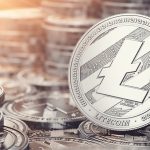 Moedas Litecoin brilhando