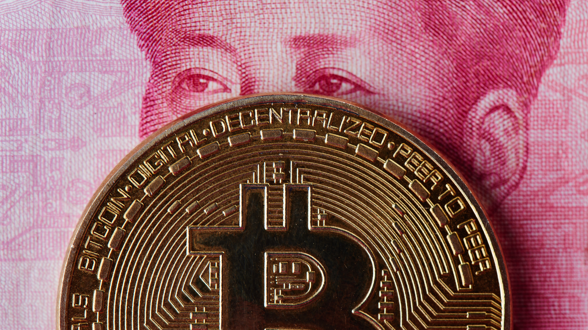 Moeda da China e Bitcoin