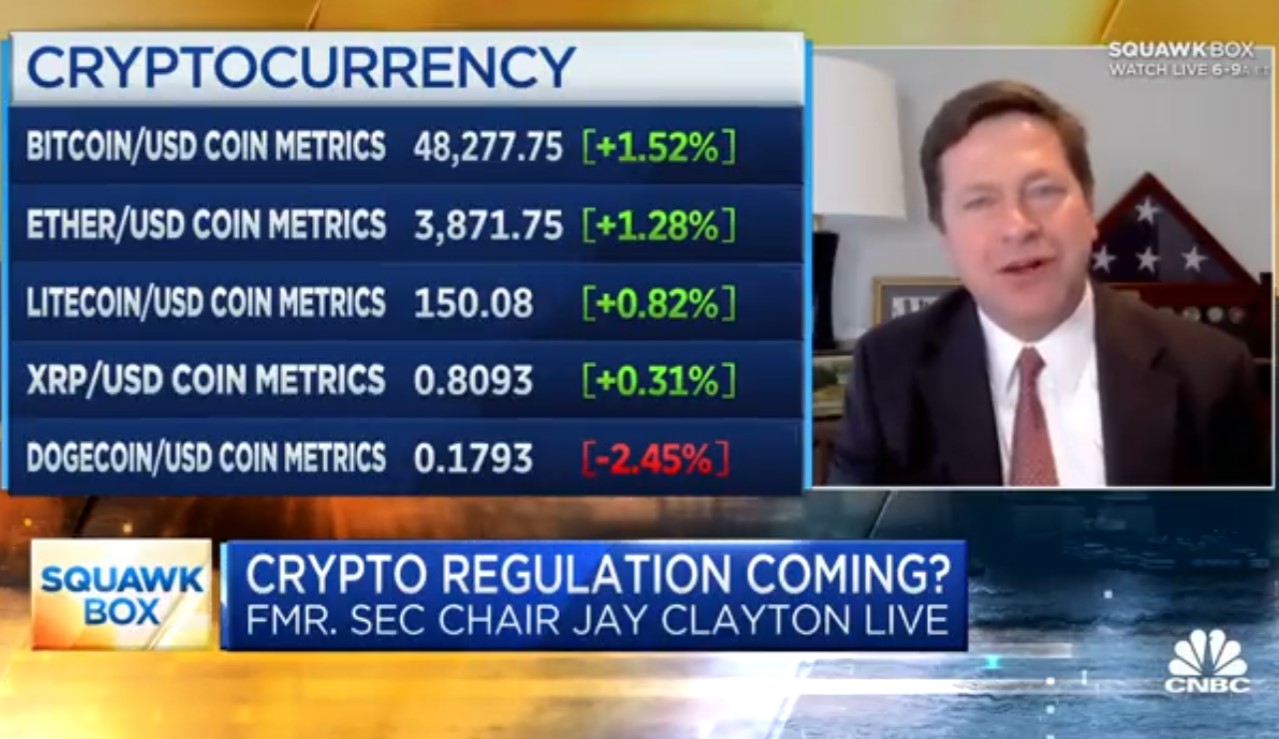 Jay Clayton, ex-presidente da SEC fala que acredita nas criptomoedas CVM dos EUA