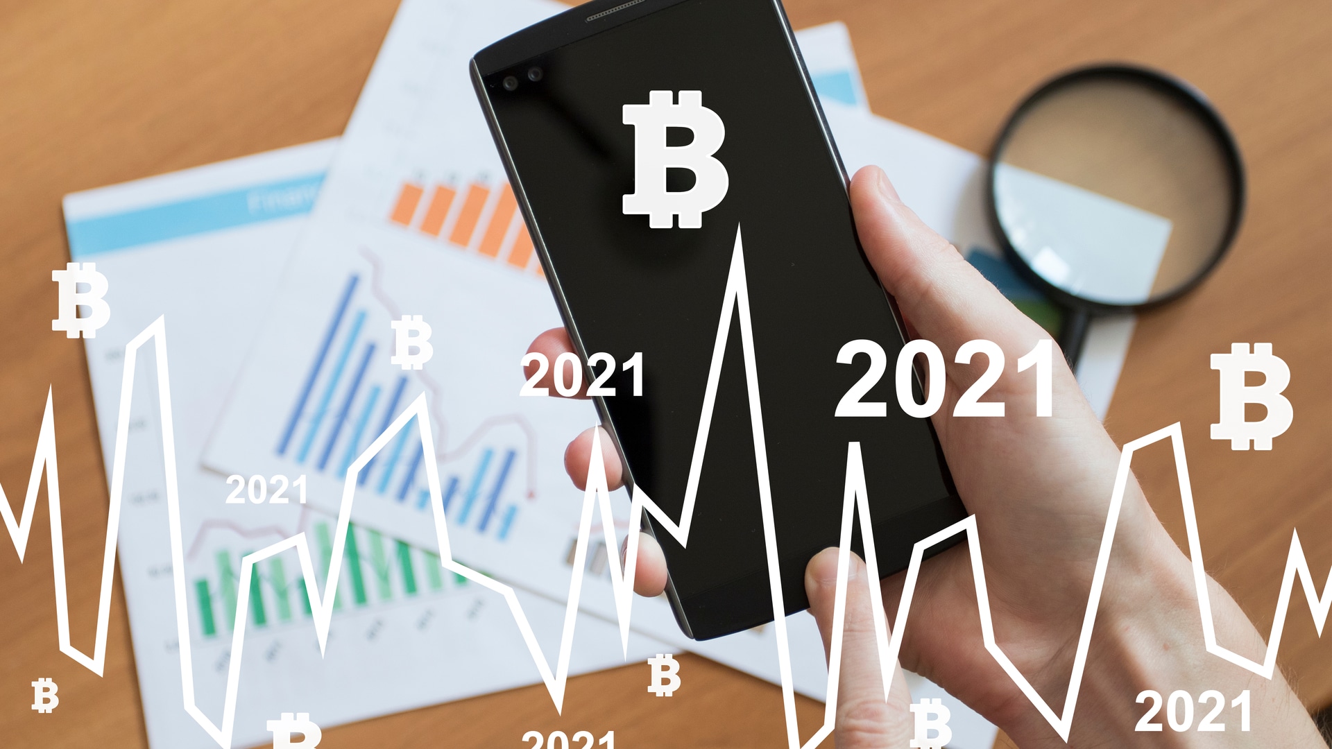 Negociações de Bitcoin no ano de 2021