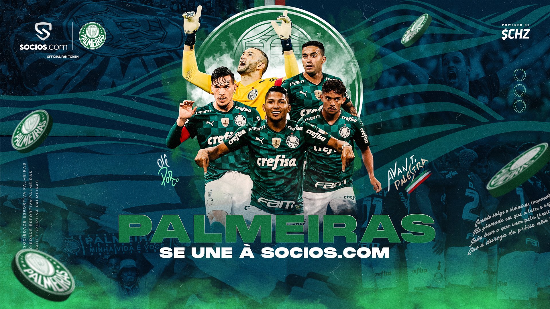 Palmeiras anuncia criação de sua criptomoeda em forma de fan token