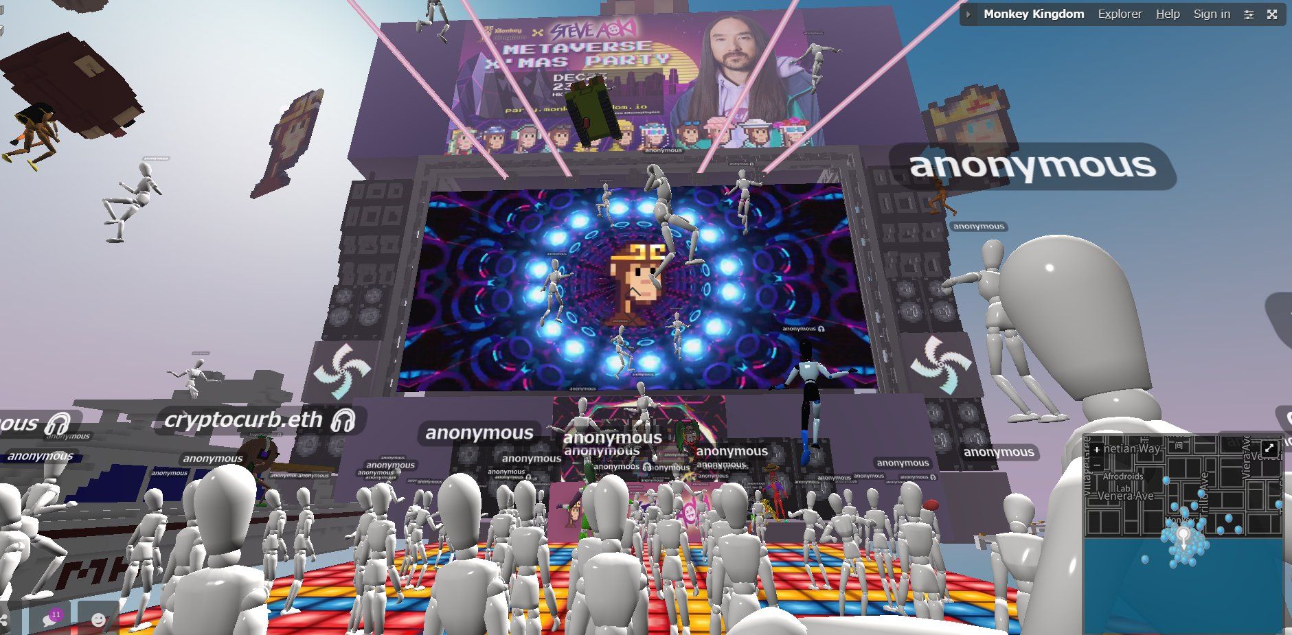 Festa no metaverso com DJ Steve Aoki