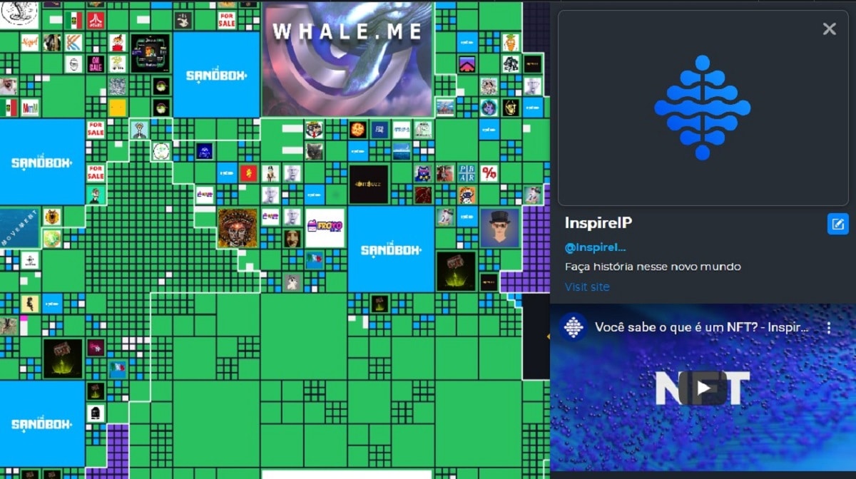 Empresa InspireIP comprou terreno em metaverso de criptomoedas da The Sandbox