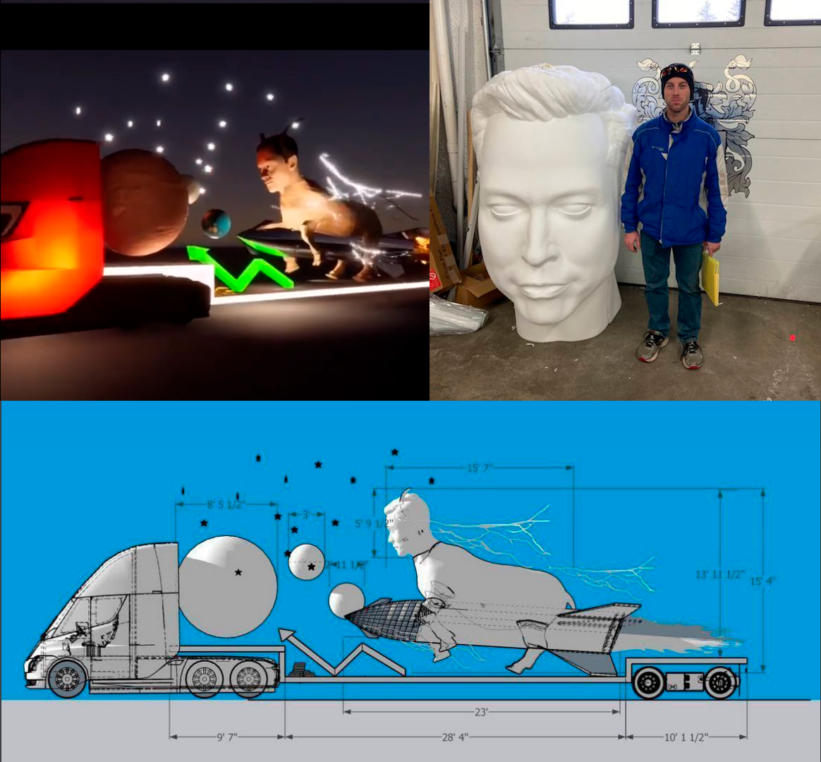 Estátua em homenagem a Elon Musk