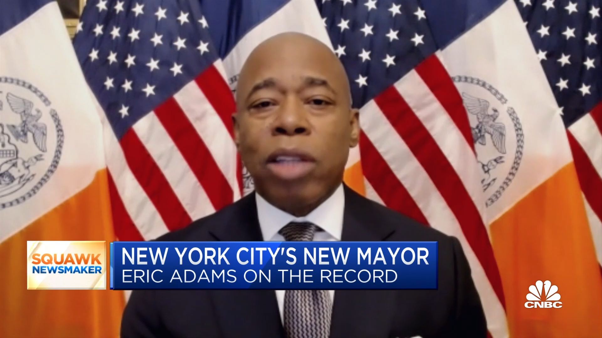 Prefeito de NY em programa da CNBC