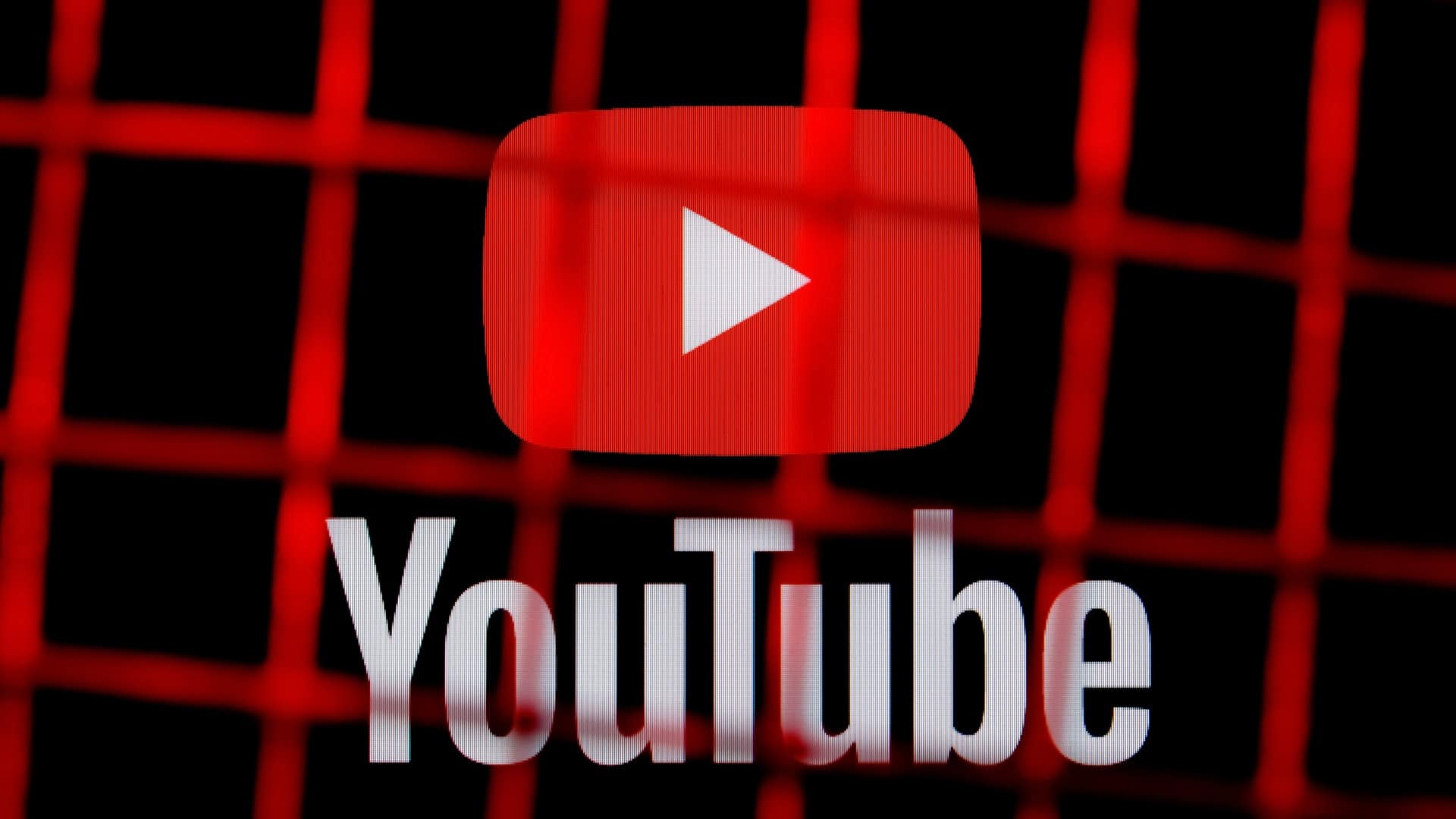 Plataforma de mídia social do Youtube atrás de grades