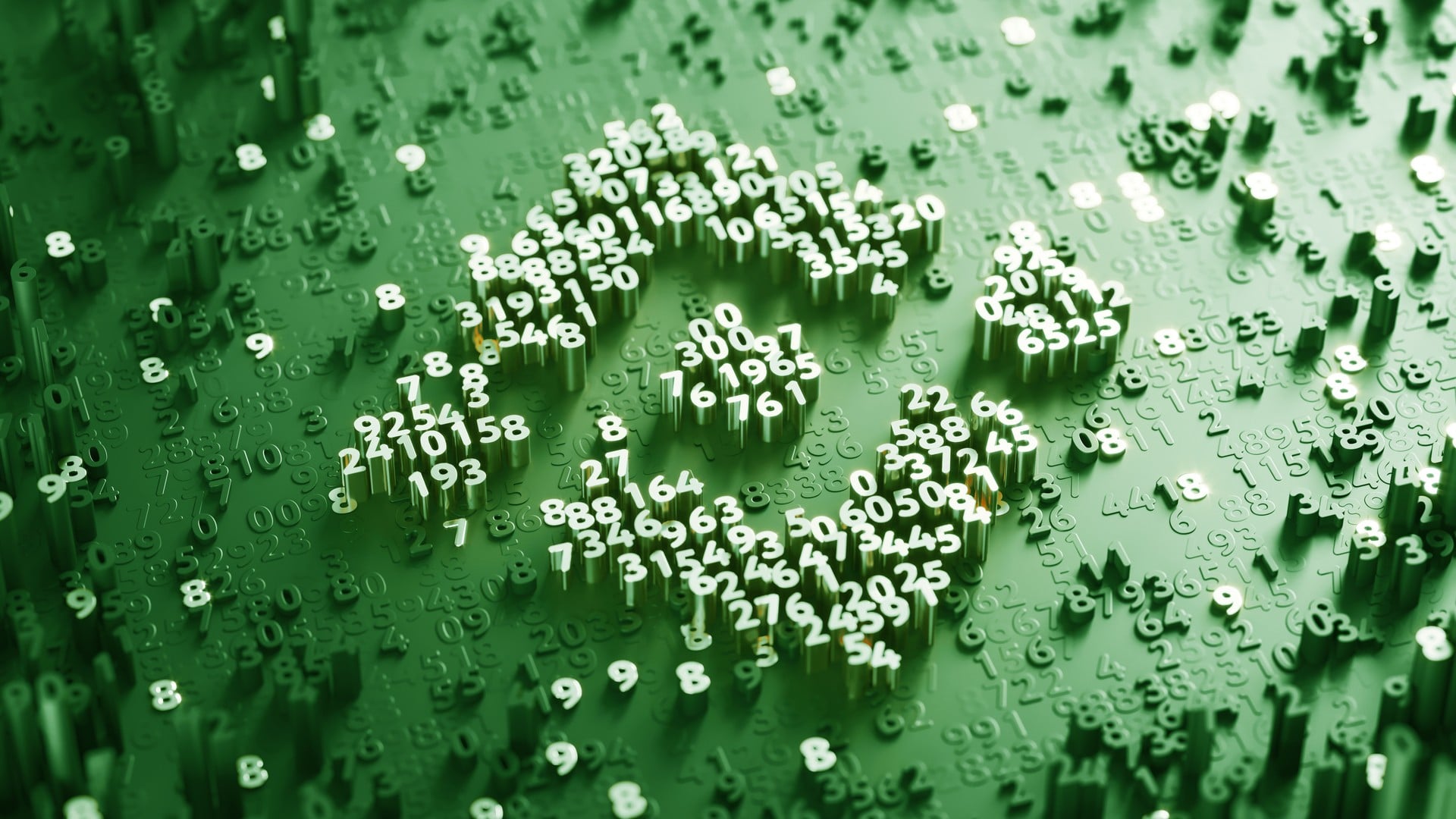 Símbolo da Binance em conceito de segurança cibernética