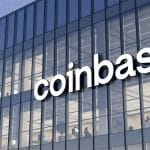 Fachada de prédio com nome da Coinbase