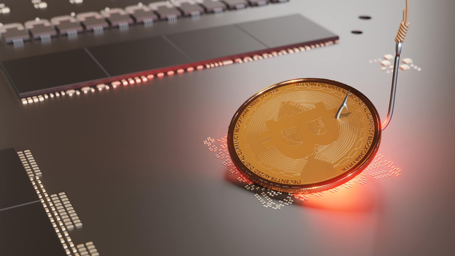 Prática de phishing com bitcoin, roubo de criptomoedas