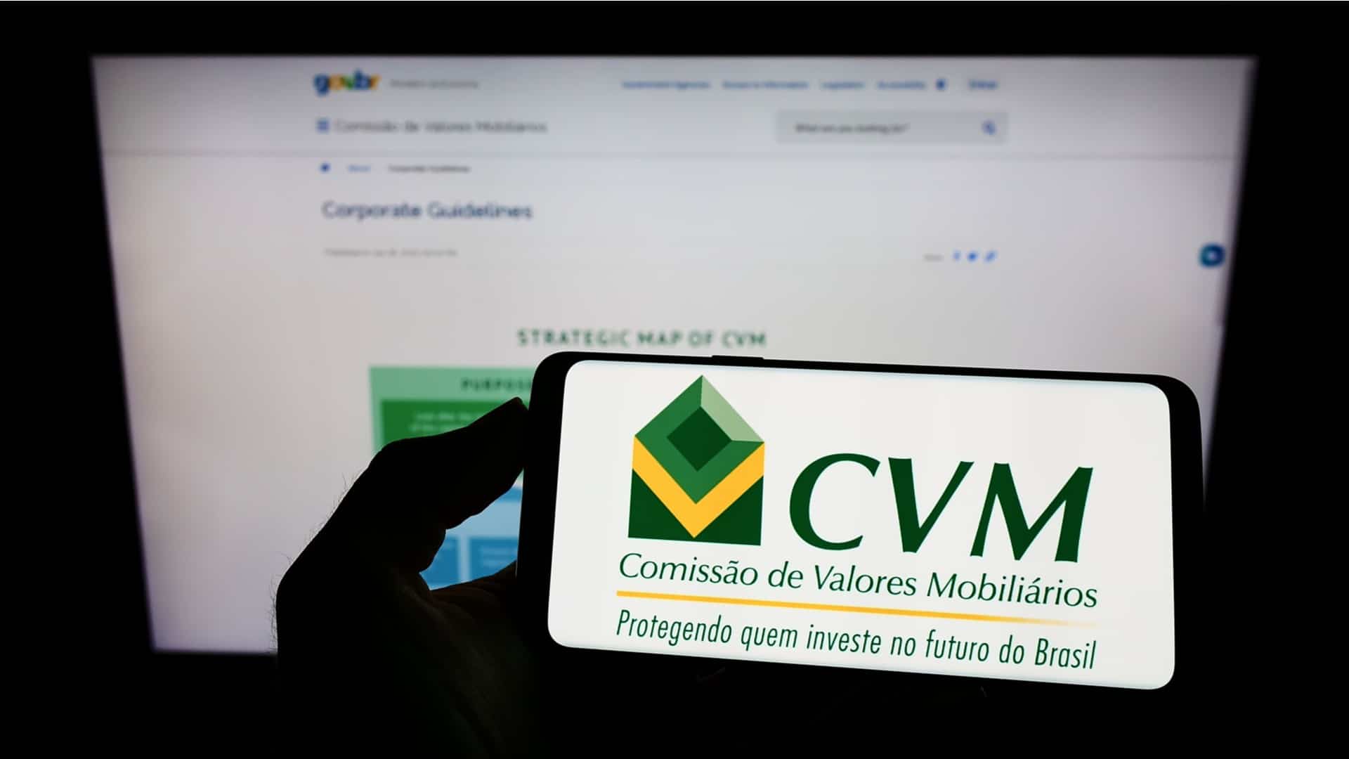 Site e aplicativo da Comissão de Valores Mobiliários do Brasil, a CVM