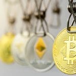 Criptomoedas penduradas.