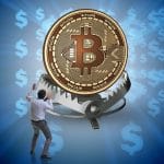 Homem assustado com golpe de bitcoin