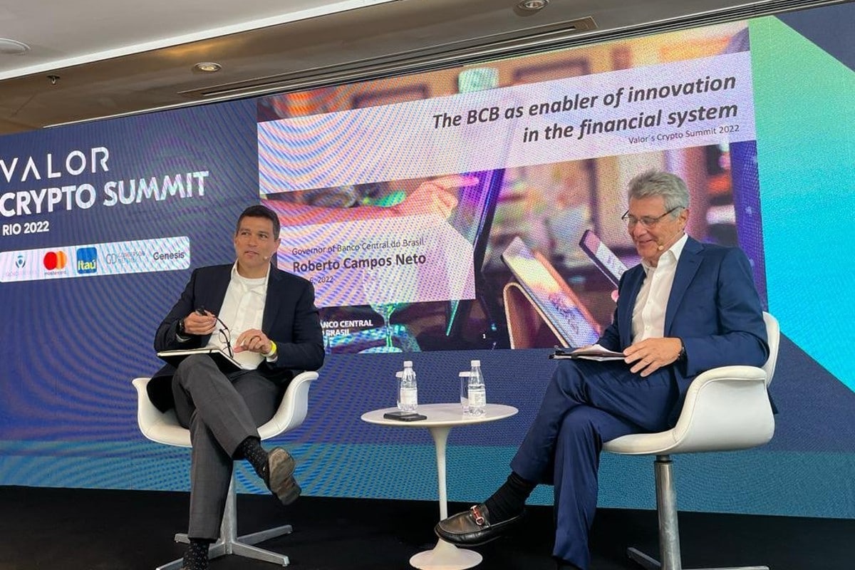 Roberto Campos Neto, presidente do BC, em evento Valor Crypto Summit