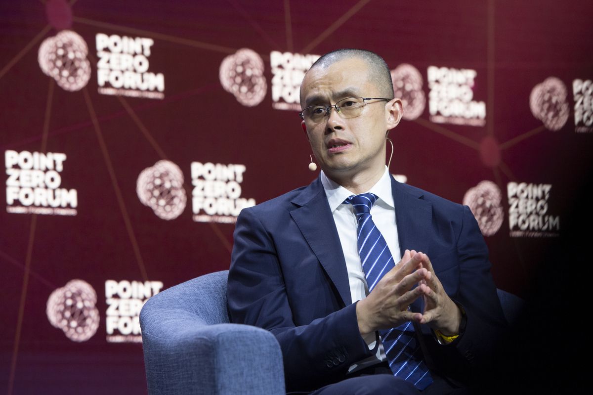 Changpeng Zhao, fundador da Binance, no Point Zero Forum. Fonte: Twitter / Reprodução.