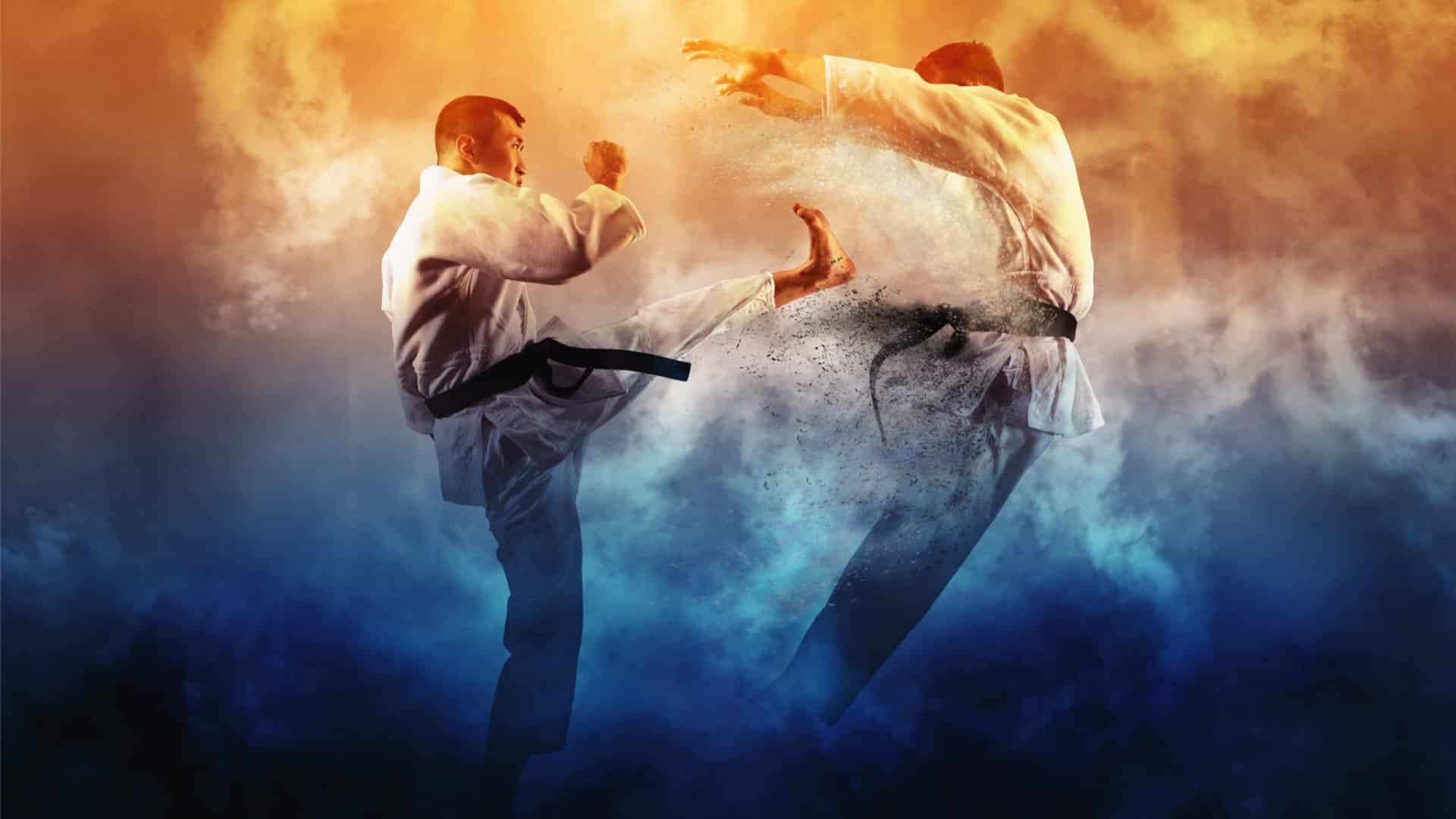 Lutadores de Karatê em combate