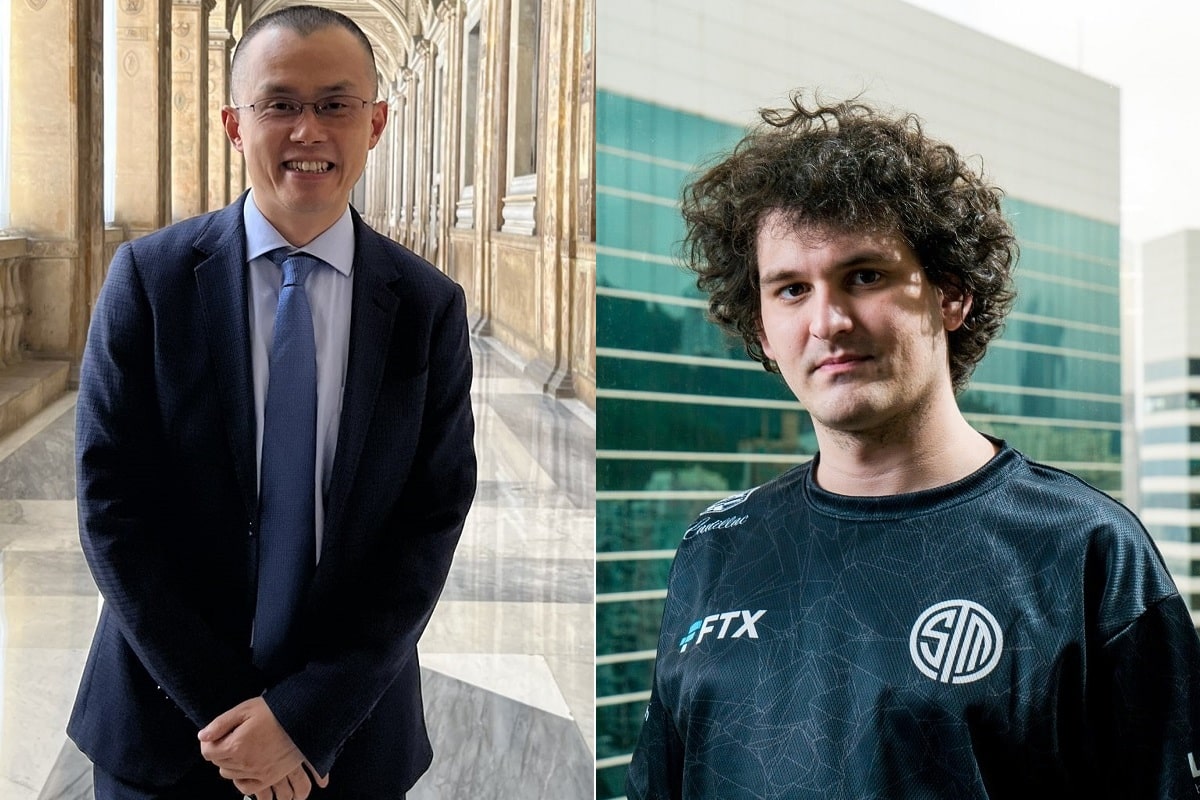 CEO da Binance, CZ, ao lado de CEO da FTX, SBF