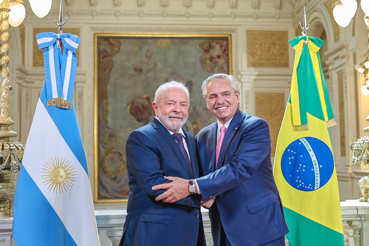 Presidente da República, Luiz Inácio Lula da Silva durante reunião com o Presidente da República Argentina, Alberto Fernández