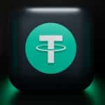 Stablecoin Tether USDT em caixa preta